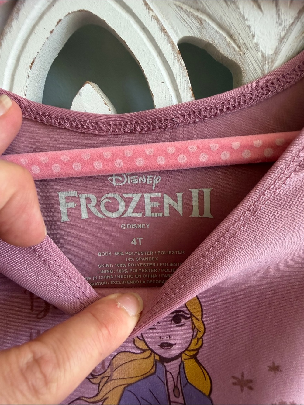 Disney Frozen II Anna Tulle Dress Girls 4T - Picture 3 of 5